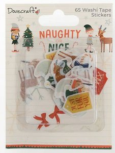 OFERTA BLACK FRIDAY Pegatinas washi Dovecraft Naughty Nice 65 pcs