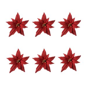 Pegatinas 3D Trimits Craft Embellishment Christmas Poinsettia 6 pcs