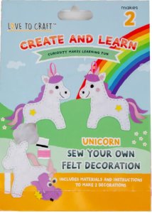 LTC Kids Sew your own felt decorations Unicorn