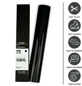 Vinilo adhesivo First Edition Gloss Finish 33x91 cm Black