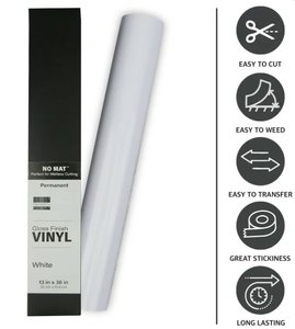 Vinilo adhesivo First Edition Gloss Finish 33x91 cm White