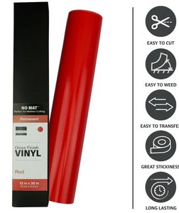 Vinilo adhesivo First Edition Gloss Finish 33x91 cm Red