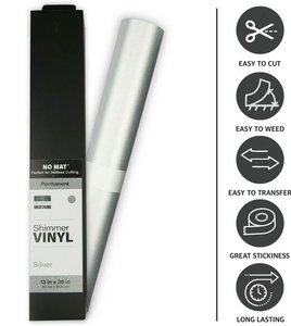Vinilo adhesivo First Edition 33x91 cm Shimmer Silver