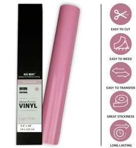 Vinilo adhesivo First Edition 14x122 cm Gloss Finish Light Pink
