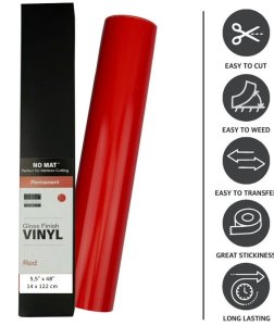 Vinilo adhesivo First Edition 14x122 cm Gloss Finish Red