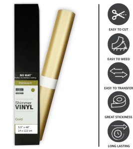 Vinilo adhesivo First Edition 14x122 cm Shimmer Gold
