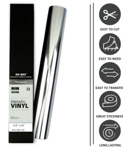 Vinilo adhesivo First Edition 14x61 cm Metallic Silver