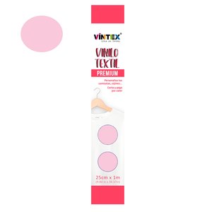 Vinilo textil Premium Vintex planchado rápido Hielo rosa