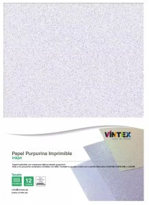 Pack de Papel Purpurina A4 Imprimible Inkjet VINTEX 12 pcs color champagne