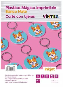 Pack de Plástico Mágico Imprimible Inkjet para Tijeras VINTEX 5 pcs