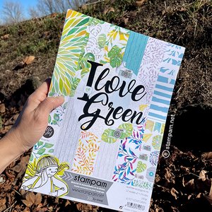 Bloc de papel A4 Stampam I Love Green