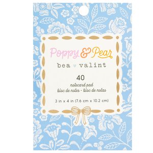 Pad de tarjetas de journaling 3&quot;x4&quot; Poppy and Pear by Bea Valint