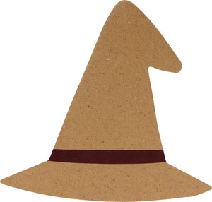 Silueta de madera Halloween 15 cm Sombrero