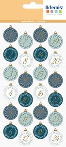 Pegatinas puffy XL con foil Splendid Christmas Calendario de Adviento