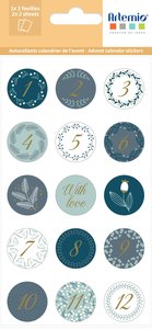 Pegatinas circulares con foil Calendario de Adviento Splendid Christmas