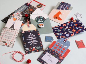 Set de tags, bolsillos y sobres Artemio Woodsy Christmas