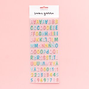 Alfabeto puffy Confeti por Sami Garra