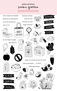 Sellos acrílicos Sin Dramas Básicos de Sami Garra