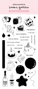 Sellos acrílicos Celebraciones Básicos de Sami Garra