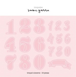 Troquel Números Purpurina de Sami Garra