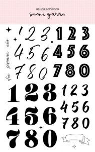 Sellos Números Purpurina de Sami Garra