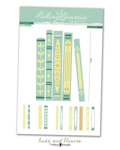 Troquel Book Cover Books and Flowers de Vintage Odyssey