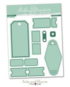 Troquel Book Tags Books and Flowers de Vintage Odyssey