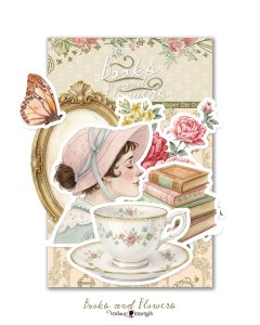 Die cuts Books and Flowers de Vintage Odyssey