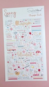 Pegatinas puffy Chapuzón Beach Sunny Holi Days de Pili Sallent