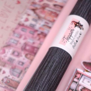 Rollito Bellaluna Tepper Negro Brillo 30 x 50 cm