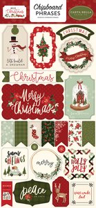 Chipboard Frases 6x12" Carta Bella Hello Christmas