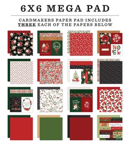 Mega Pad 6x6" Carta Bella Happy Christmas Cardmakers