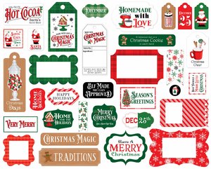 Die Cuts Carta Bella Christmas Cheer Frames & Tags