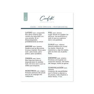 Sello definiciones Romanticas ESPAÑOL Ojalá Siempre de Cocoloko CON ERRATA