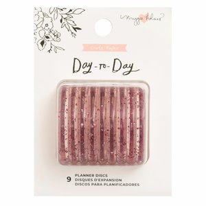 Anillas de disco para planners Maggie Holmes Day to Day Glitter Pink