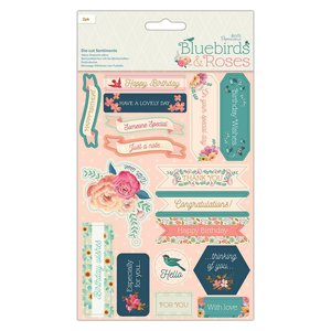 Die Cuts Sentiments Docrafts Bluebirds & Roses