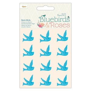 Pájaros de resina Docrafts Bluebirds & Roses