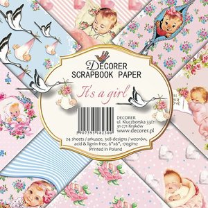 Pad 6x6&quot; Decorer 24 papeles It's a girl