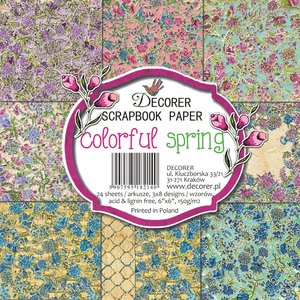 Pad 6x6&quot; Decorer 24 papeles Colorful Spring