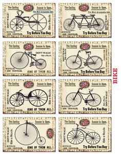 Mini Pad tamaño tarjetas 24 pcs 7x10,8 cm Decorer Bike