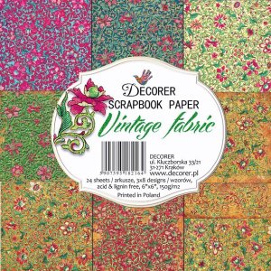 Pad 6x6" Decorer 24 papeles VINTAGE FABRIC