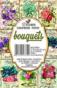 Mini Pad tamaño tarjetas 24 pcs 7x10,8 cm Decorer BOUQUET