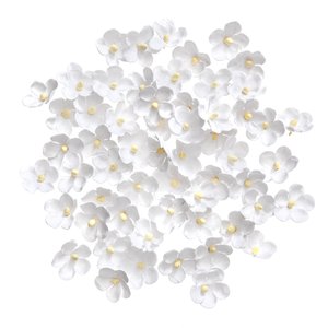 Paper Flowers DP Crafts Assorted White 60 pcs