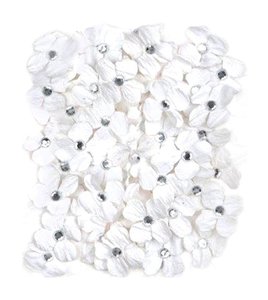 Paper Flowers DP Crafts Assorted White 40 pcs