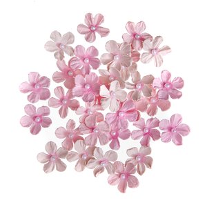 Pearl Paper Flowers DP Crafts Pink 32 pcs