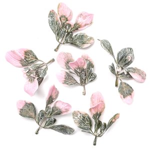 Set de flores de imitación Decorative Leaves Pink & Green