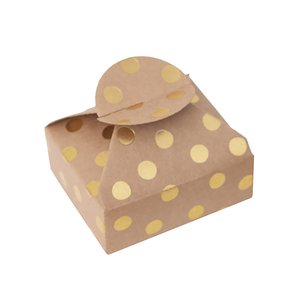 Set de cajitas Candy Boxes Gold Dots 4 pcs