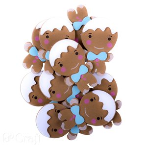 Pegatinas 3D de foam con adornos Gingerbreads 10 pcs