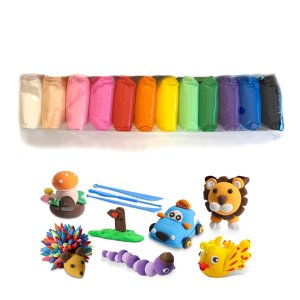 Set con 12 colores y herramientas Air Dry Magic Clay de DP Craft