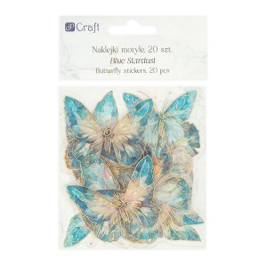 Pegatinas premium de pet transparentes DP Craft Butterfly Blue Stardust 20 pcs